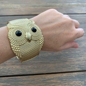 Owl clamper bracelet